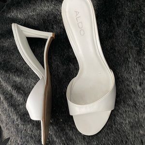 ALDO white edgy slip on shoes 39B
